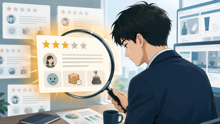 リサーチで見るべきは競合サイトじゃなく、レビューの星3つです