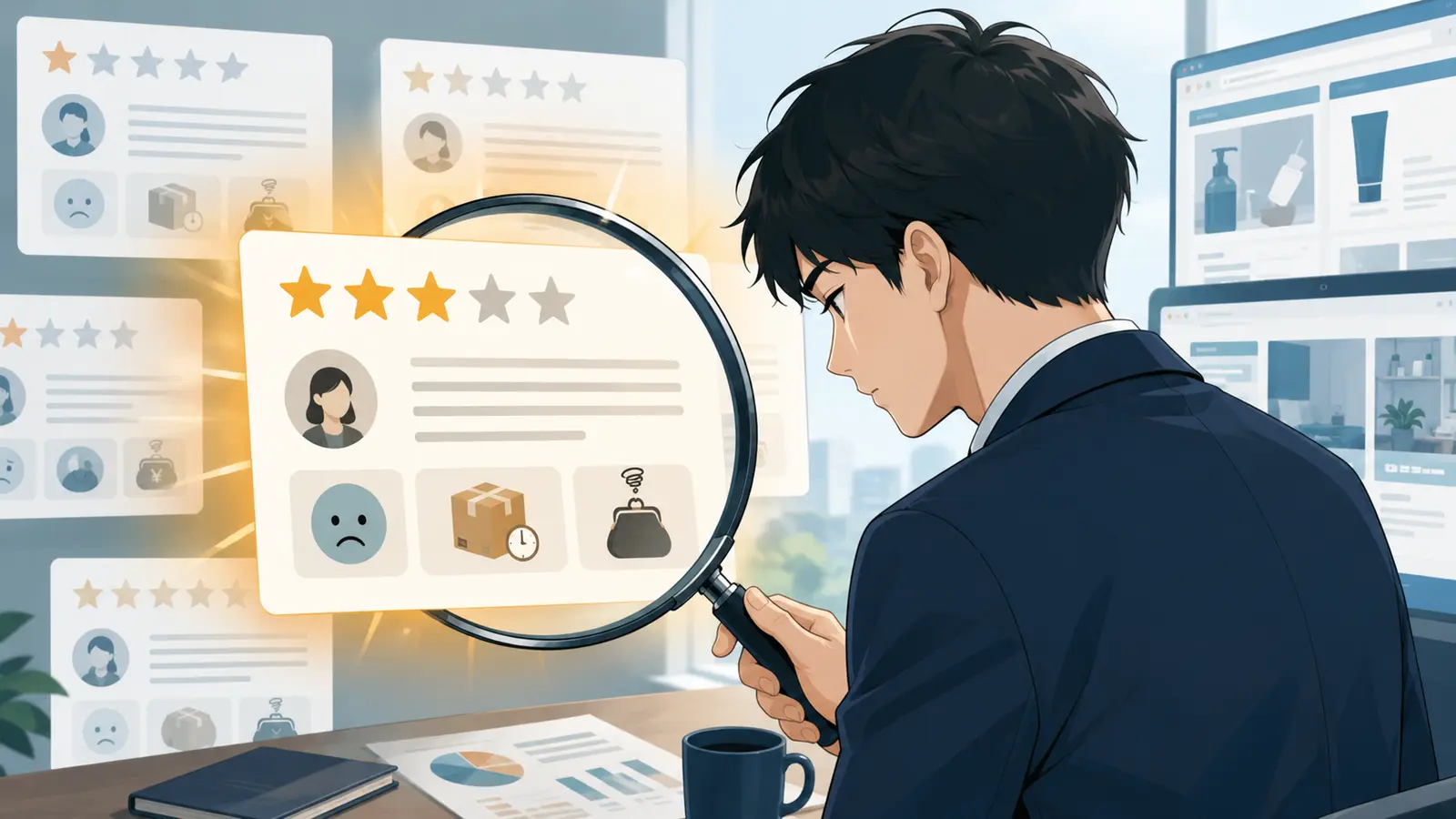 リサーチで見るべきは競合サイトじゃなく、レビューの星3つです